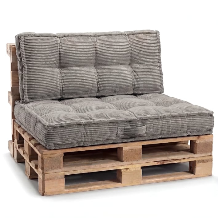 light grey pallet cushions set