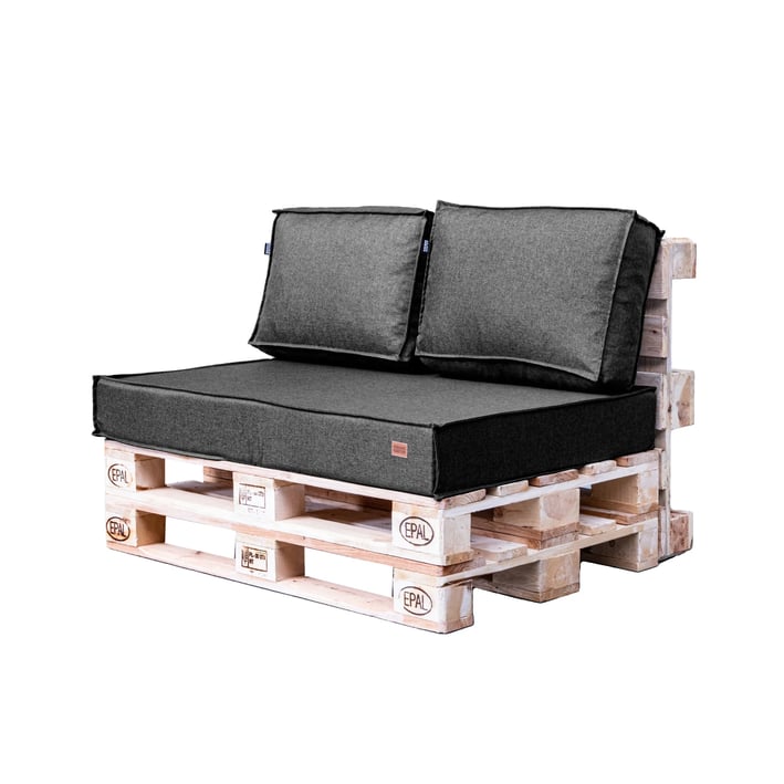 pallet cushion set in graphite melange