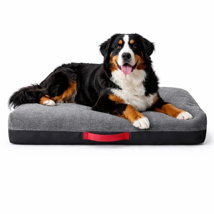 Double-Sided Dog Mattress Dog Bed - Duo – Grey Melange/Graphite