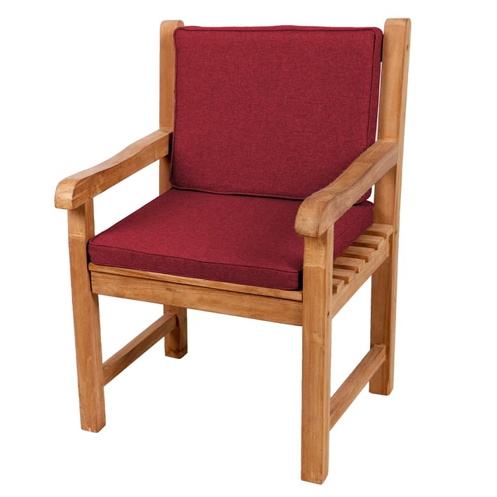 red garden chair cushion