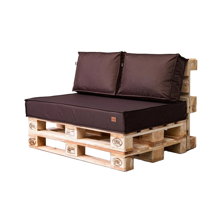pallet cushion set brown