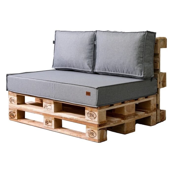 pallet cushions UV light grey melange