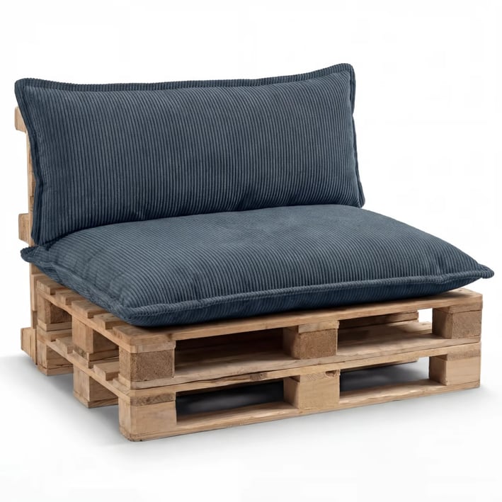dark blue pallet cushions