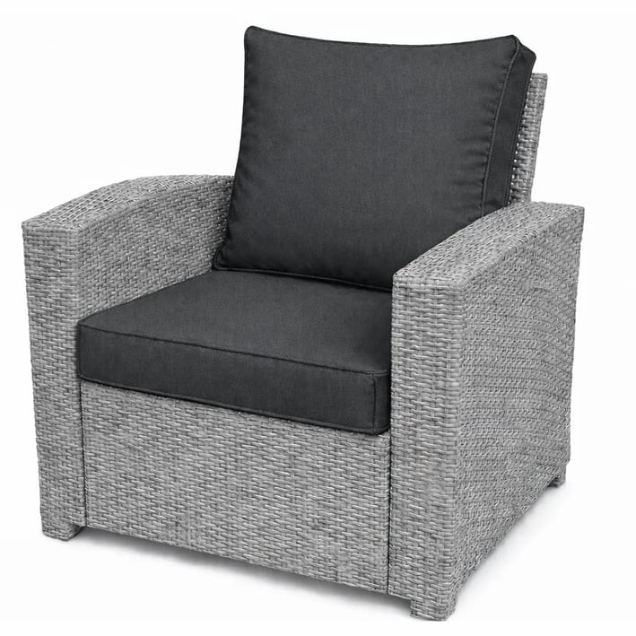 graphite armchair cushion set