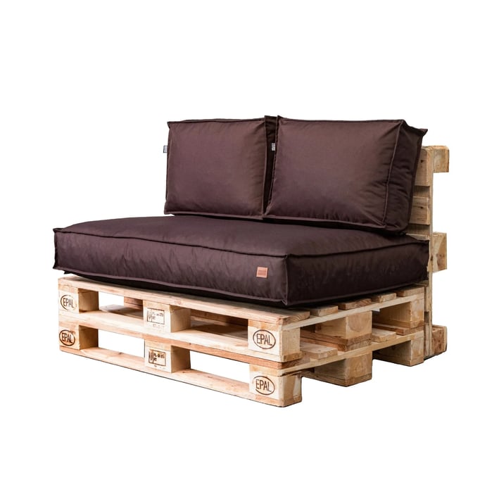 pallet cushions set in brown
