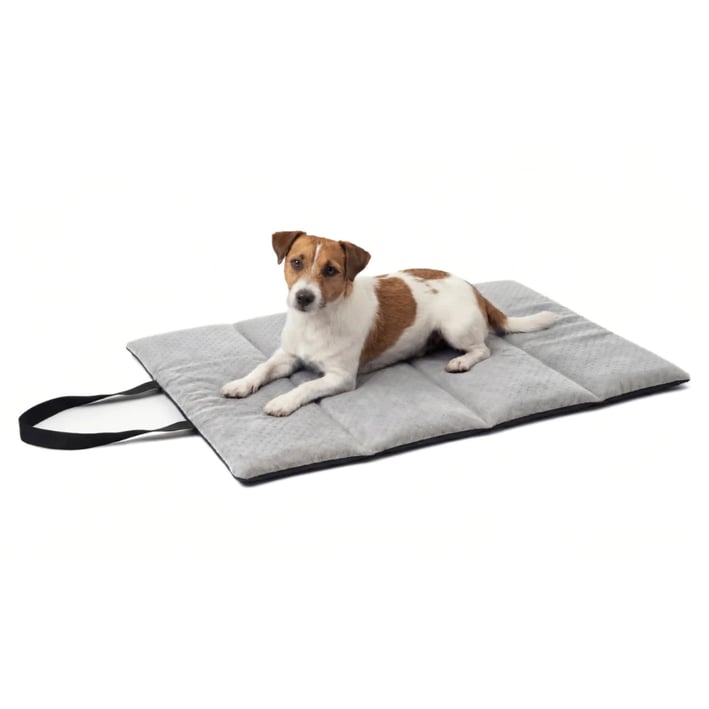light grey travel dog bed