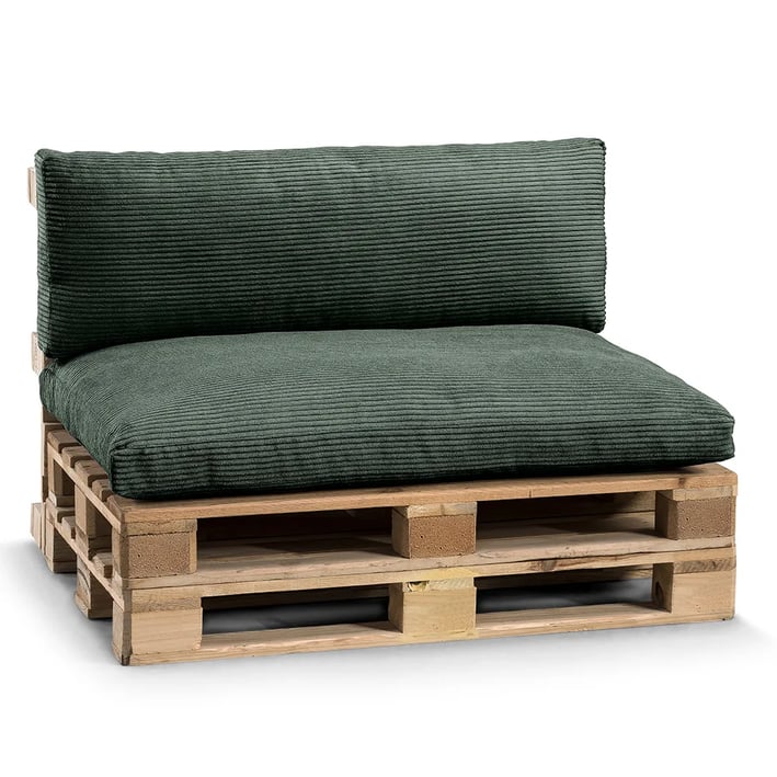 pallet cushions set dark green