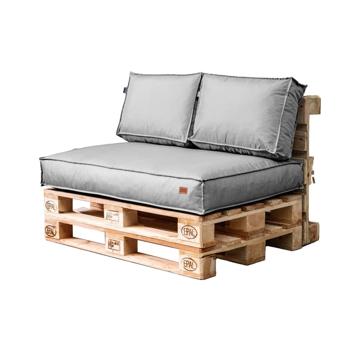 pallet cushions set in grey