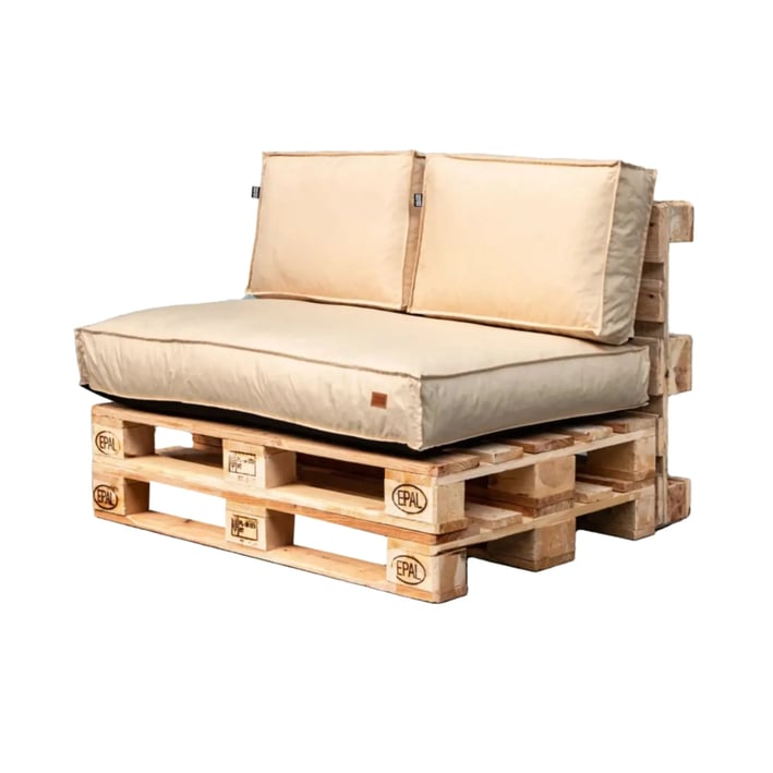 pallet cushions set in cream