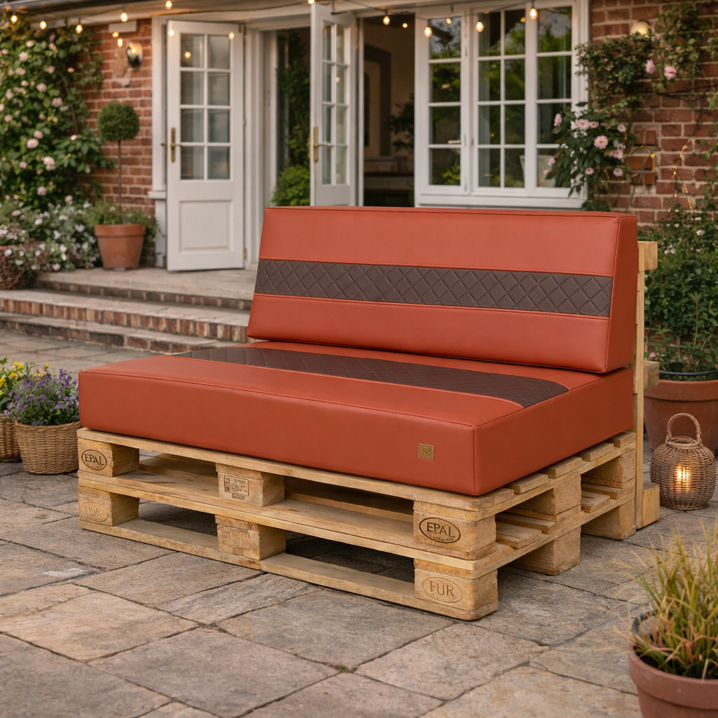 faux leather pallet cushions