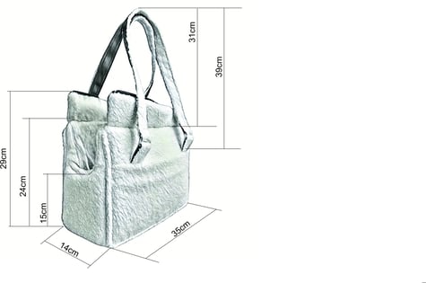 bouclé dog carrier