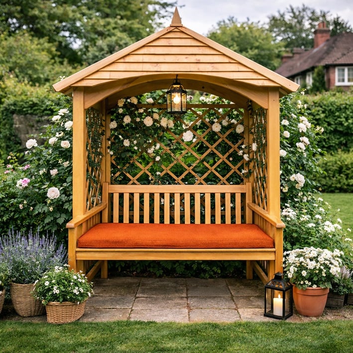 orange arbour cushion