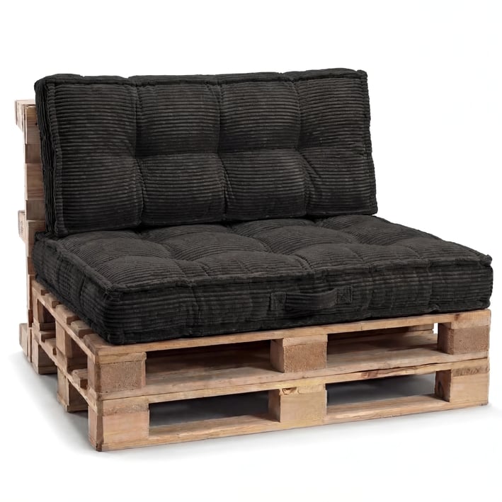 black pallet cushions set