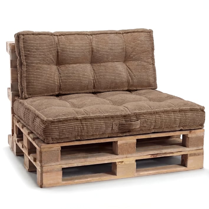 light brown pallet cushions set