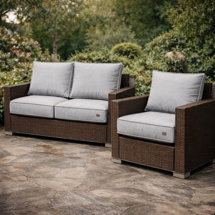 light grey cushions for rattan sofa