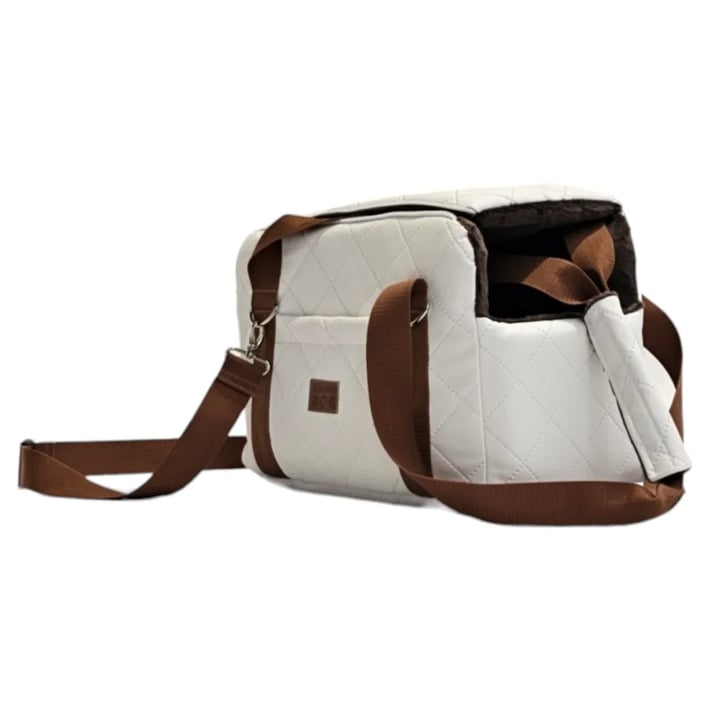 lux dog carrier white