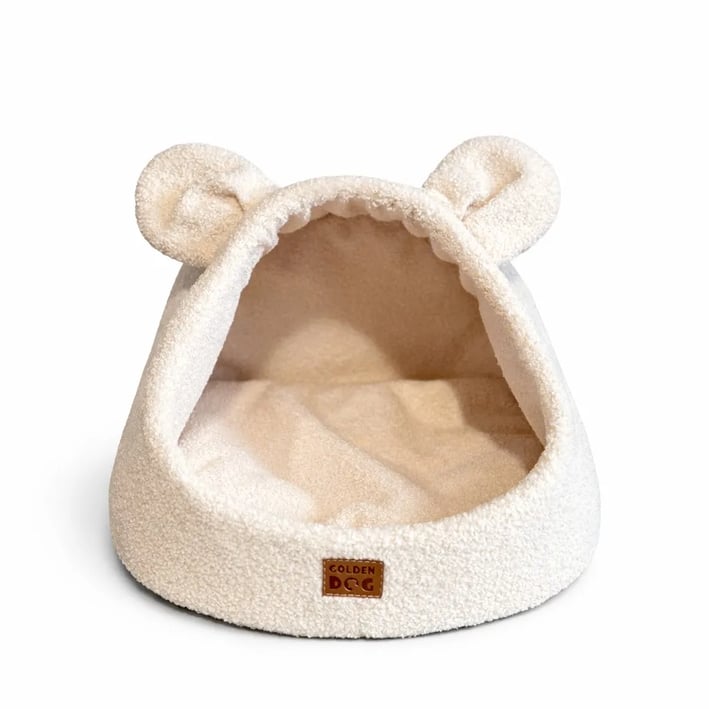 cream dog bed 1