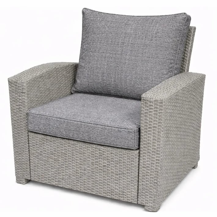 grey melange armchair cushion set