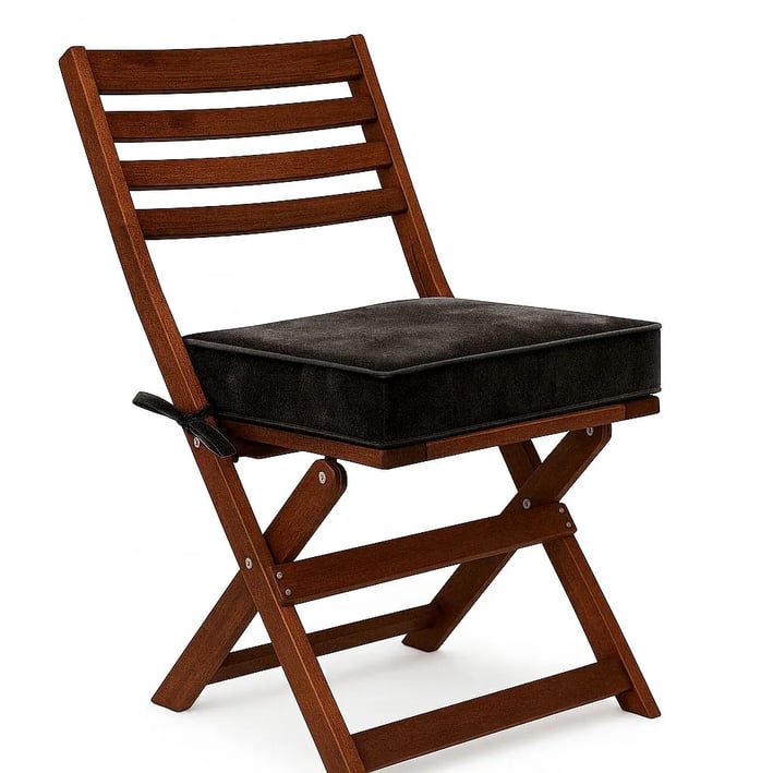 chair velvet cushion in graphite