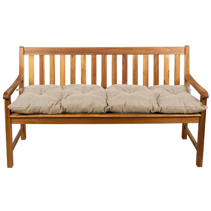 beige bench cushion