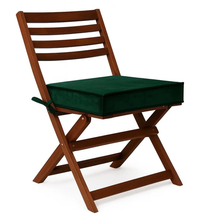 chair velvet cushion in bottle green
