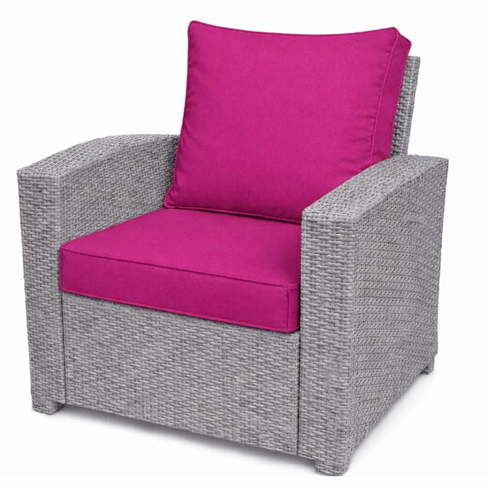 fuchsia armchair cushion set