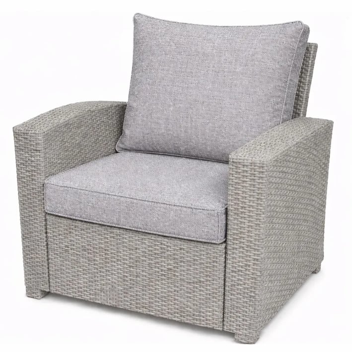 light grey melange armchair cushion set