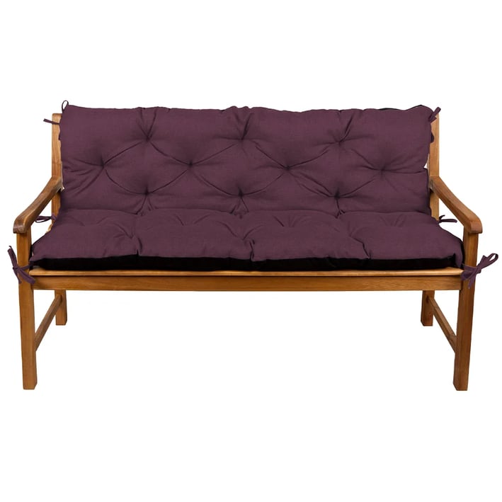 violet bench cushion with backrest