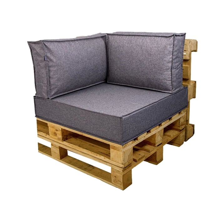 pallet cushion corner grey melange