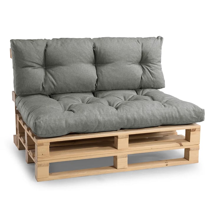 light grey pallet cushions set