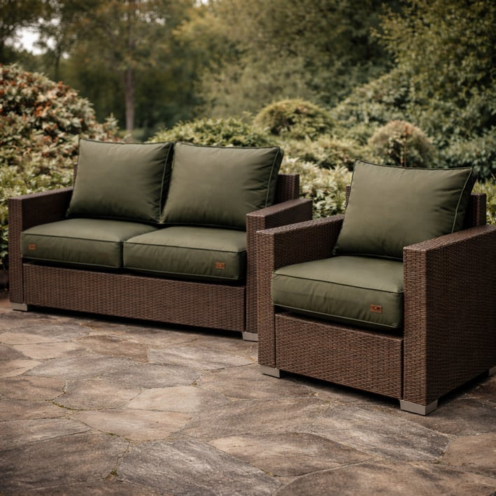olive cushions for rattan sofa