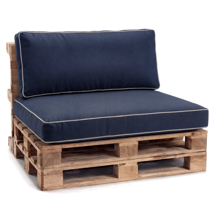 pallet cushions set dark blue