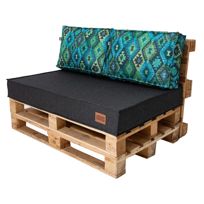 pallet cushions set aztec graphite melange