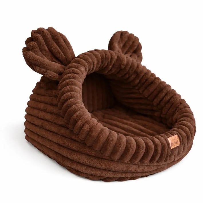 little dog bed brown
