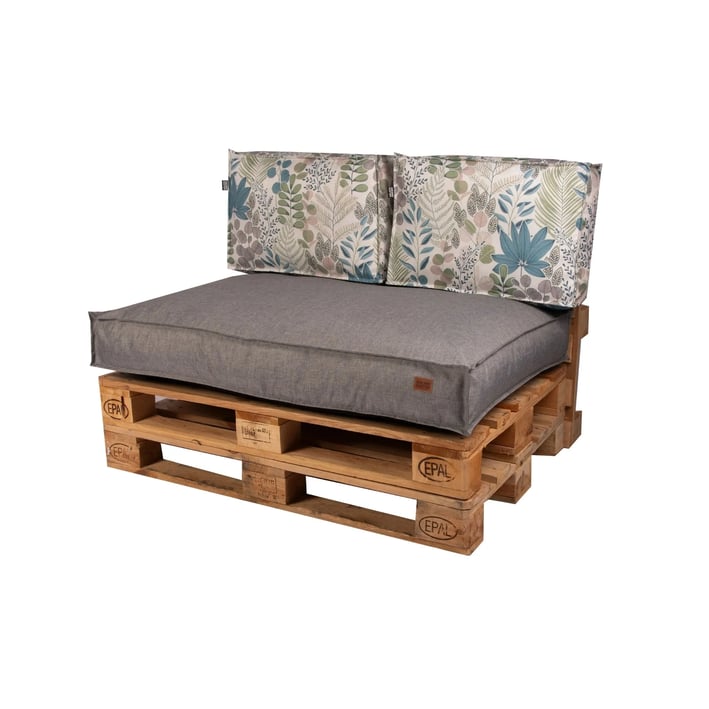 pallet cushions set pastel leaves