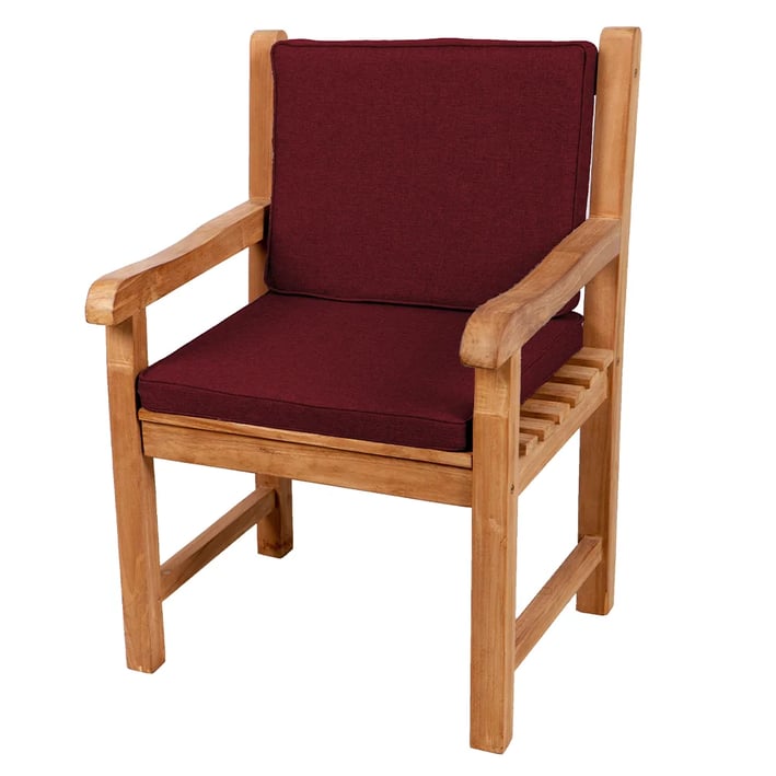 burgundy garden chair cushion