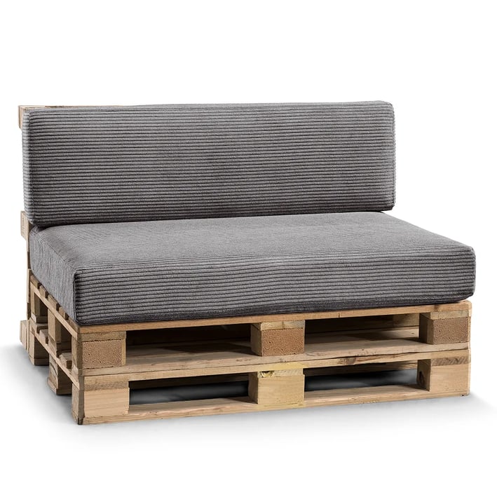 dark grey pallet cushion set
