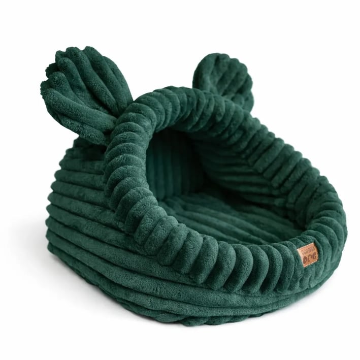 little dog bed bottle green