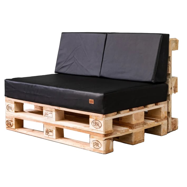 eco leather pallet cushion black