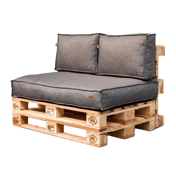 pallet cushions set in grey melange
