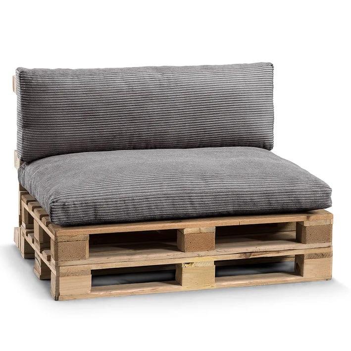 pallet cushions set dark grey