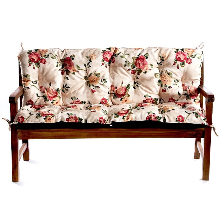 flower bench cushion with backrest