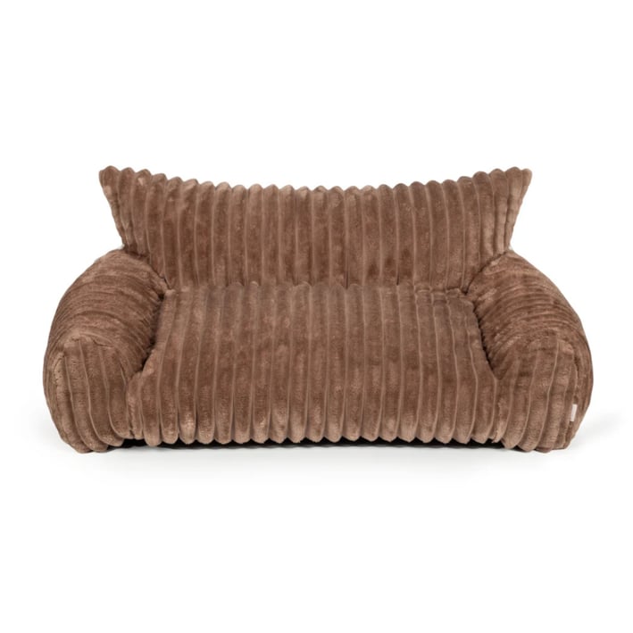 brown cosy dog bed
