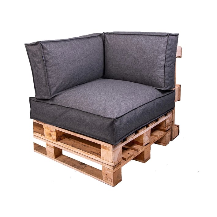 pallet cushions corner grey melange