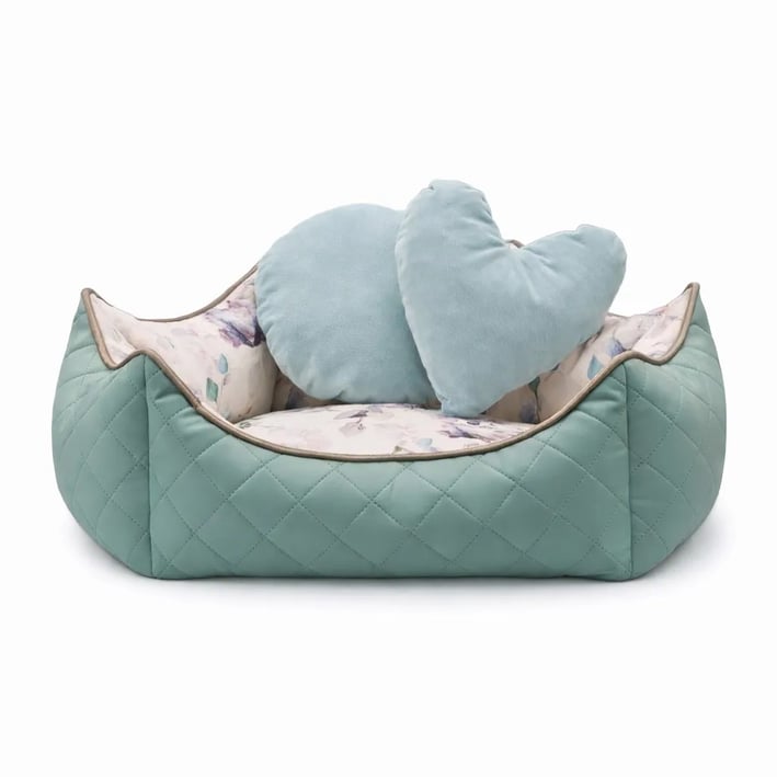 princess dog bed sage green