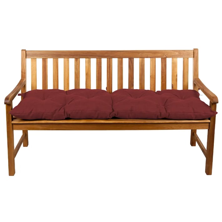 burgundy bench cushion