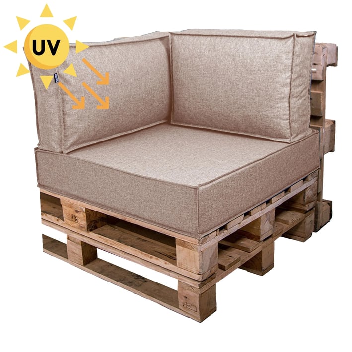 pallet cushions corner uv light cappuccino melange