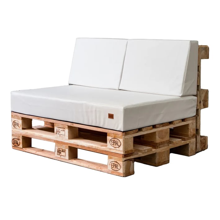 eco leather pallet cushion white