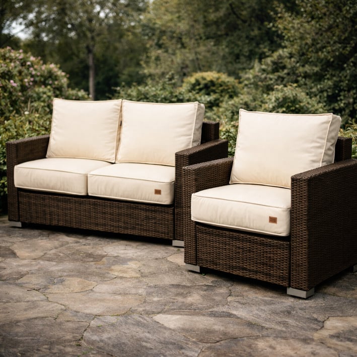 cream cushions for rattan sofa