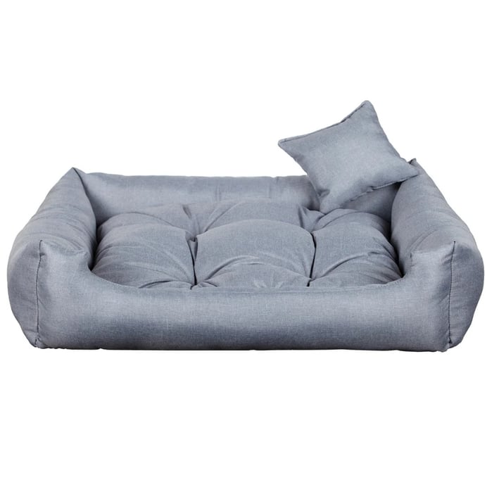 grey dog bed